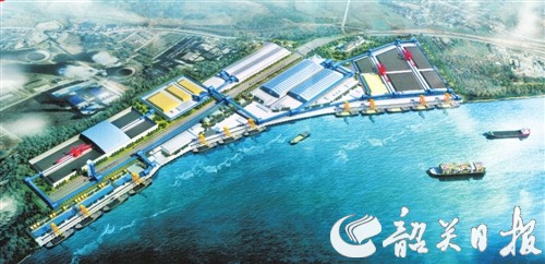 韶关交通基础设施完善，同时具备铁路、公路、水路对外口岸。近年来，韶关正依托独特交通区位优势加强商贸物流平台建设。图为韶关港效果图。.jpg