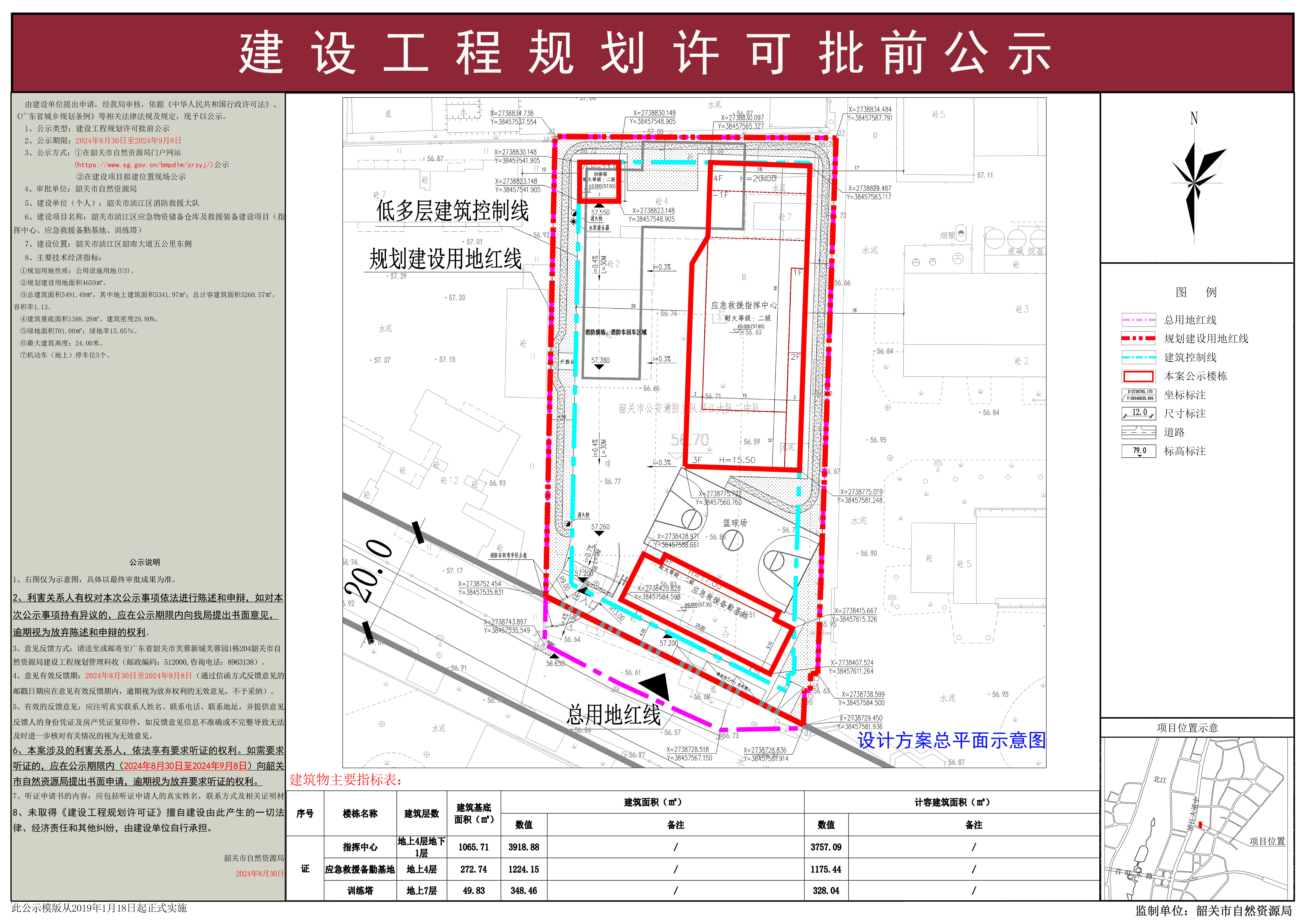 韶关市浈江区应急物资储备仓库及救援装备建设项目建设工程规划许可批前公示.jpg