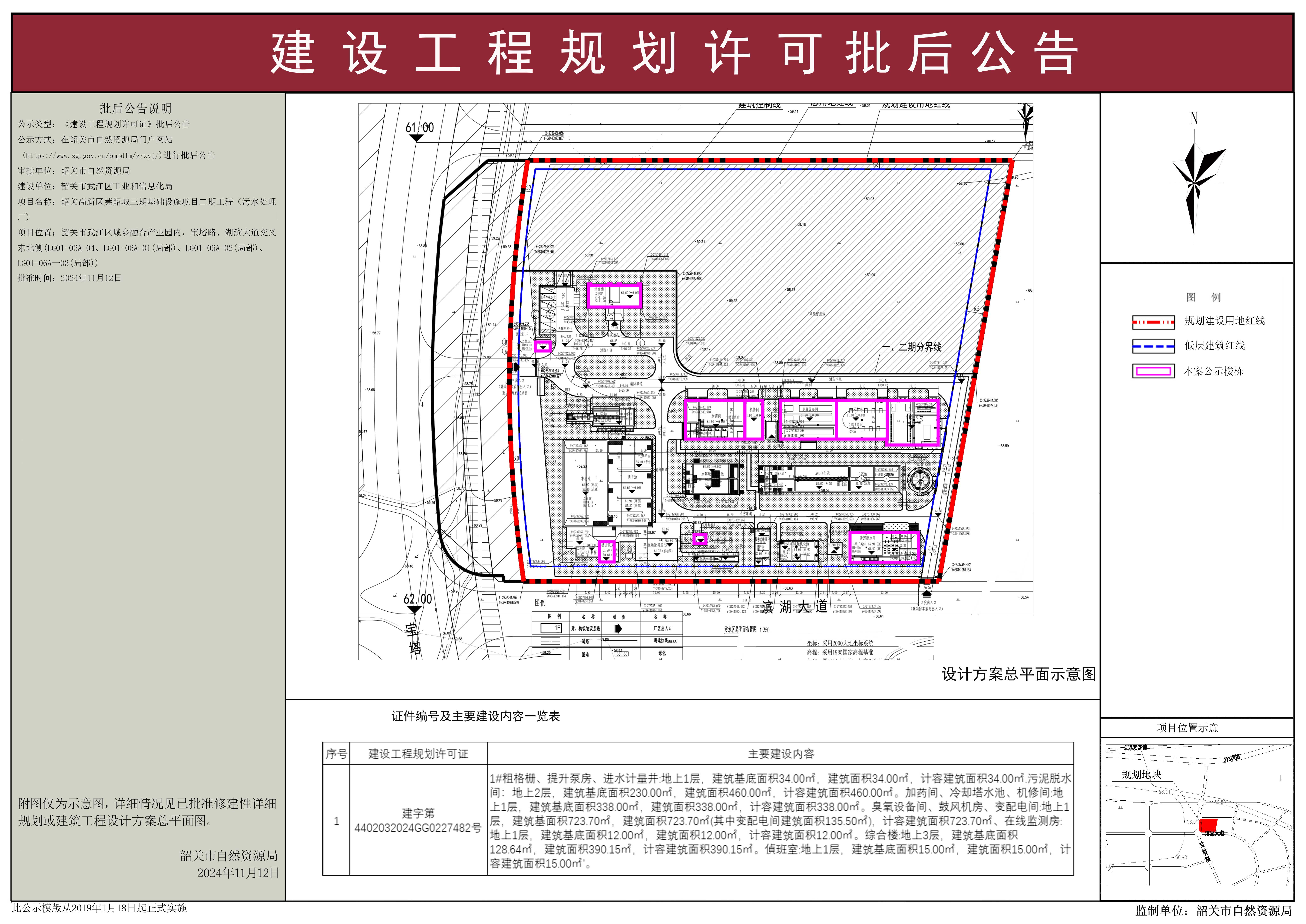 韶关高新区莞韶城三期基础设施项目二期工程（污水处理厂)建设工程规划许可批后公告.jpg