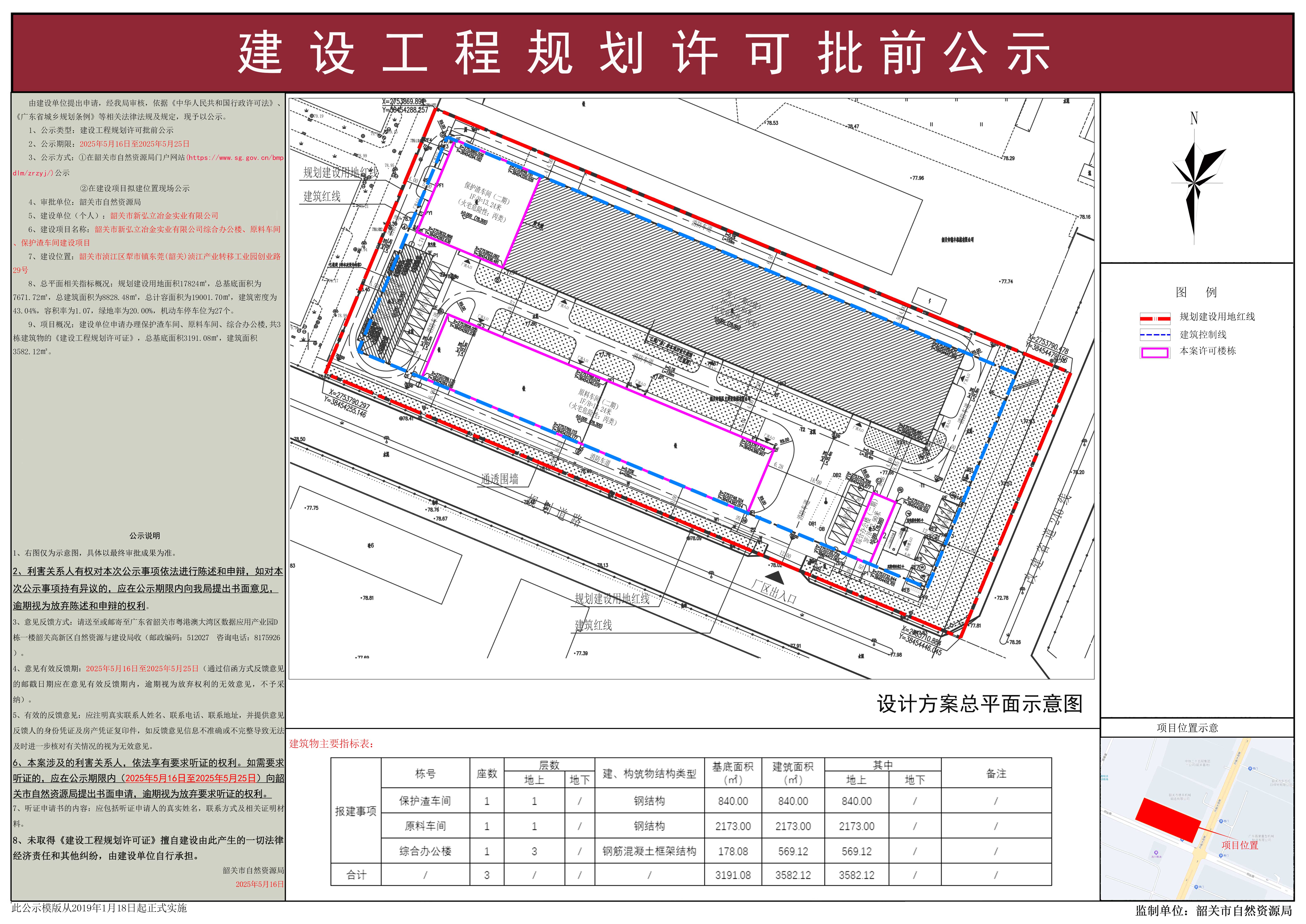 韶关市新弘立冶金实业有限公司综合办公楼、原料车间、保护渣车间建设项目建设工程规划许可批前公示.jpg