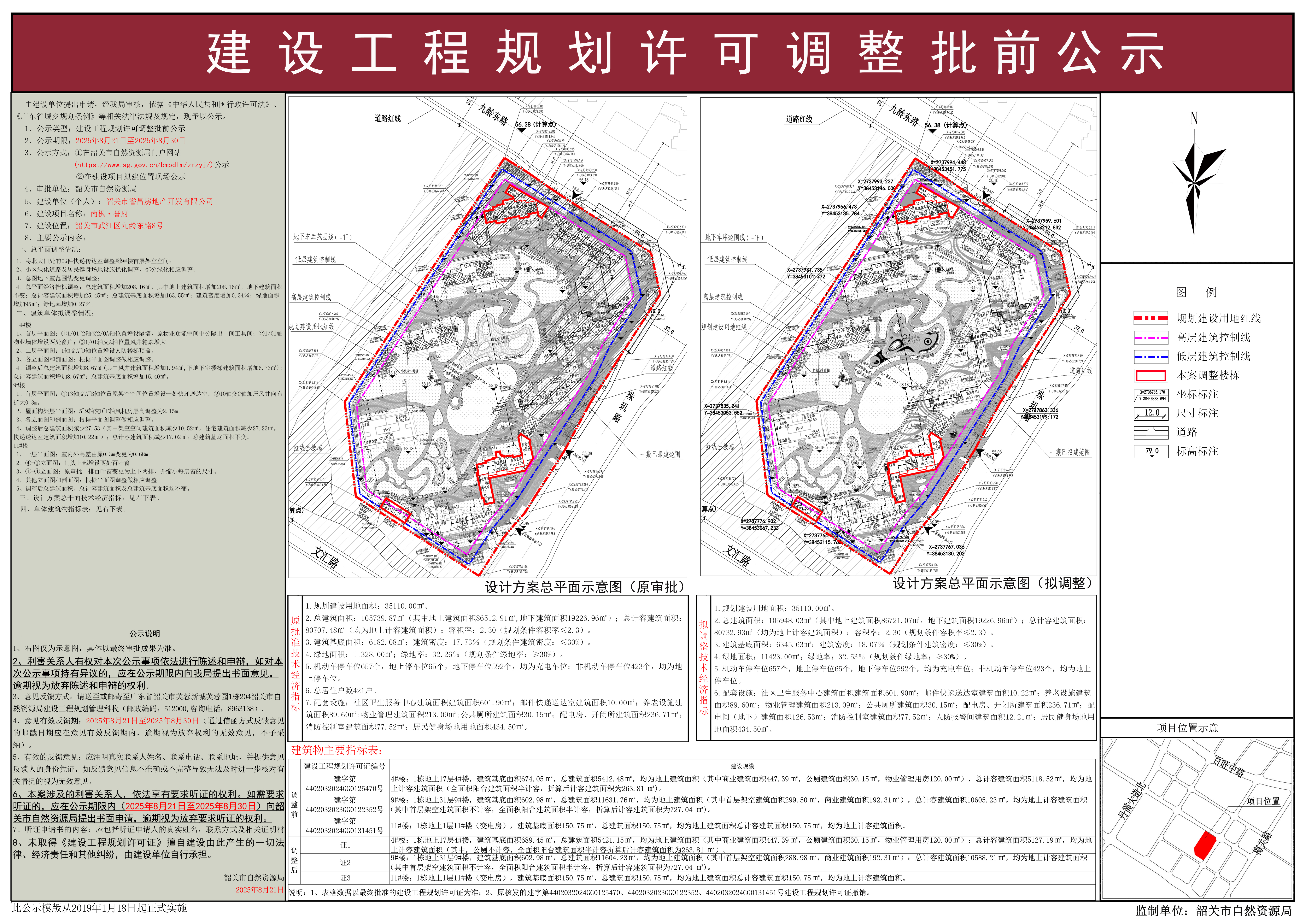 南枫&middot;誉府项目建设工程规划许可调整批前公示.jpg