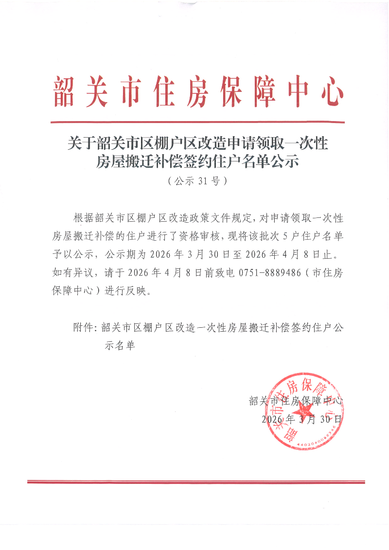 关于韶关市区棚户区改造申请领取一次性房屋搬迁补偿签约住户名单公示（公示31号）.jpg
